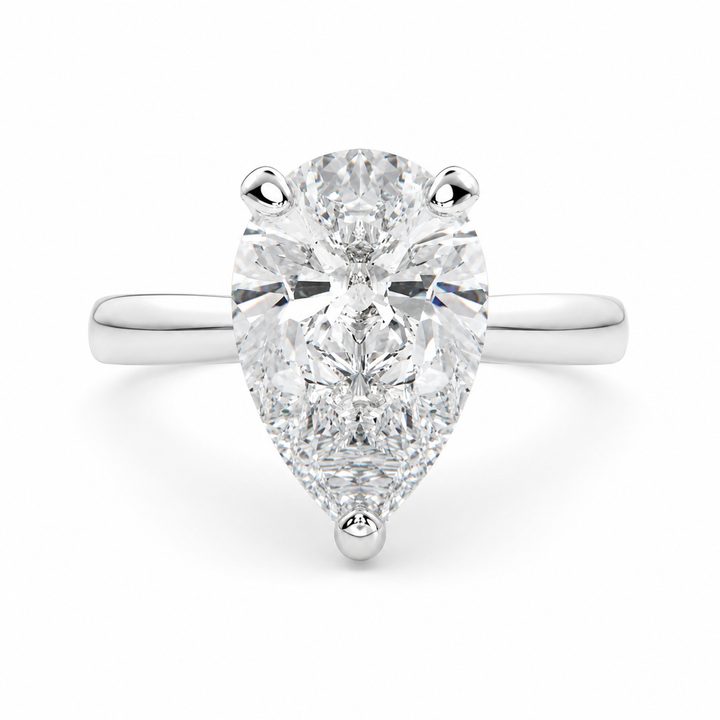 Juliana 3 Carat Pear Cut Classic Solitaire Engagement Ring