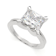 1 Carat VS1 D Lab Grown Diamond Solitaire Princess Ring