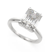 1 Carat VS1 D Lab Grown Diamond Solitaire Emerald Ring