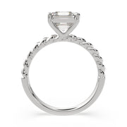 3 Carat VS1 D Lab Grown Diamond Solitaire Emerald Ring