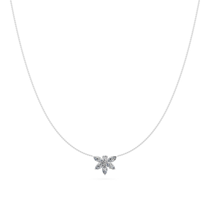 1 Ct Marquise Pear Cut Diamond Pendant Necklace VS1 D-F White Gold 14k — product image