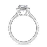 Julia 2.4 ct Lab Grown Radiant Cut Pave Split Shank Diamond Engagement Ring