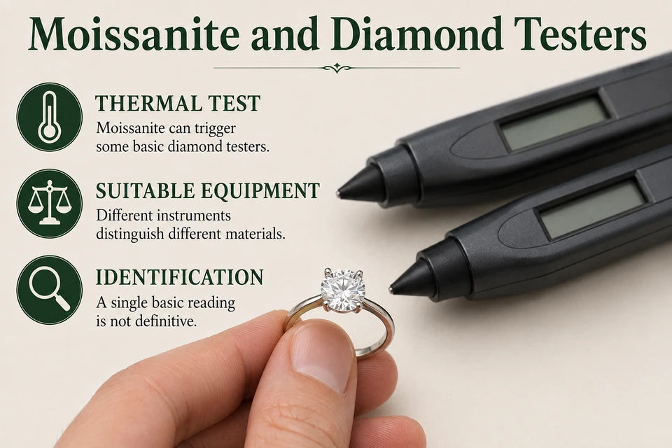 Does Moissanite Pass a Diamond Tester?: Moissanite can trigger some basic diamond testers. Different instruments distinguish different materials.