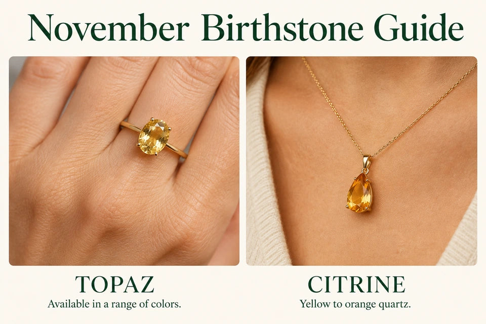 November Birthstone Guide: Available in a range of colors. Yellow to orange quartz.