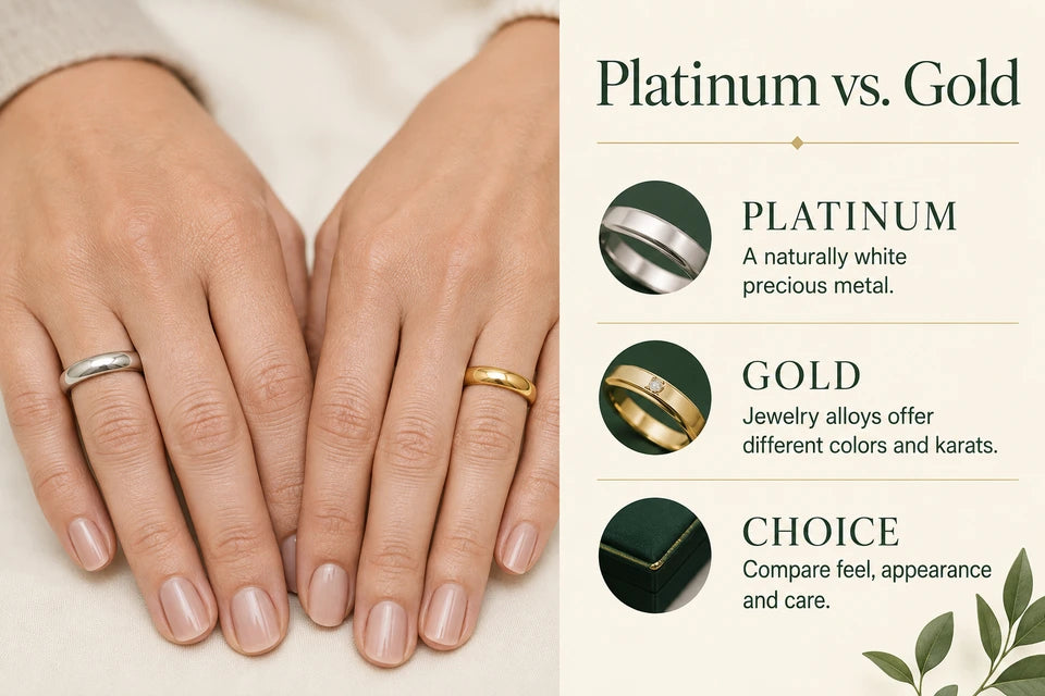 Platinum vs. Gold: Platinum vs. Gold A naturally white precious metal.