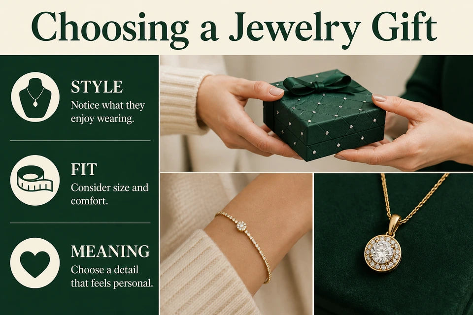 Jewelry Gift Guide: Notice what they enjoy wearing. Consider size and comfort.