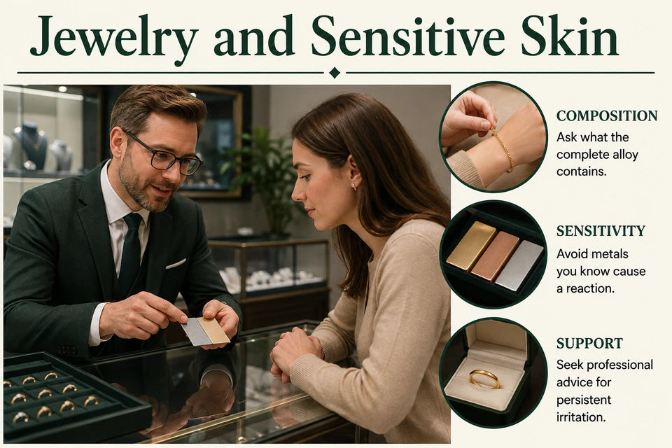 Jewelry Metal Allergy Guide: Ask what the complete alloy contains. Avoid metals you know cause a reaction.