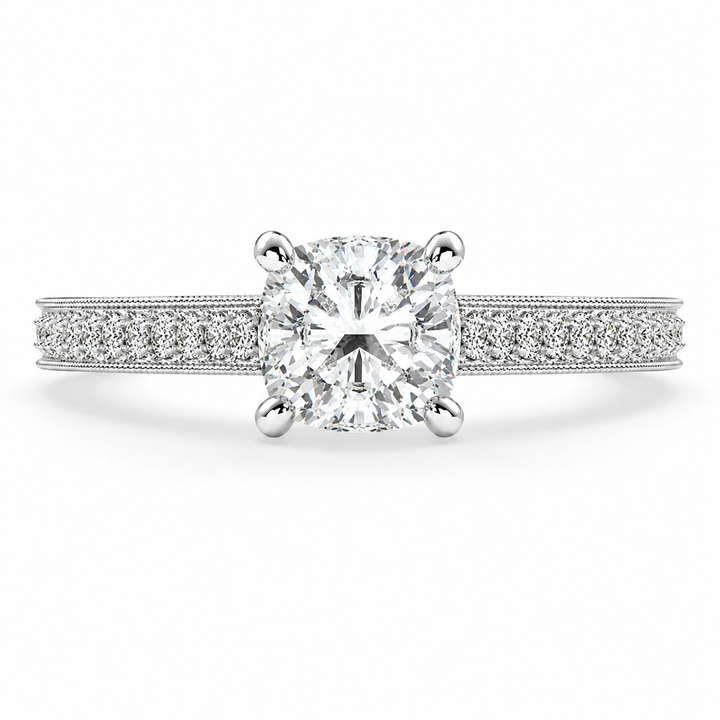Martina 2.75 Carat Cushion Cut Pave Engagement Ring