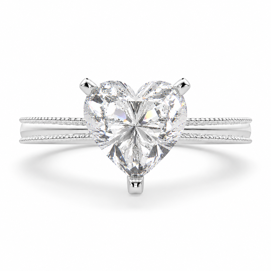 Camilla 3 Carat Heart Cut Solitaire Engagement Ring