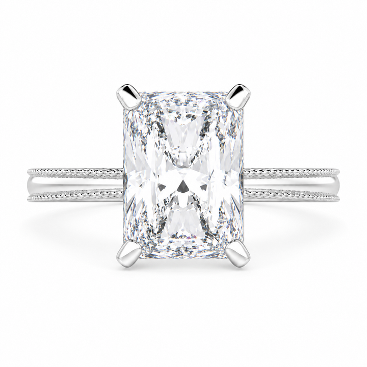 Camilla 4 Carat Radiant Cut Solitaire Engagement Ring