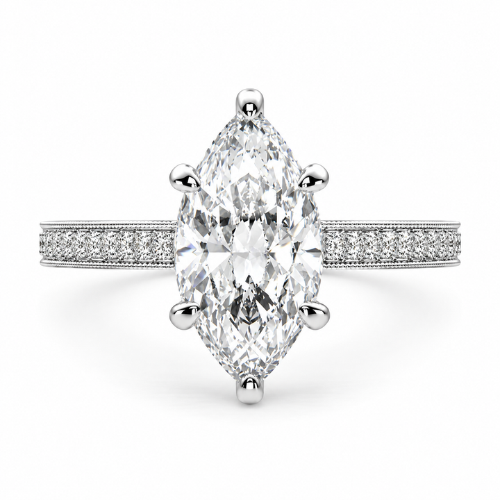 Martina 5.75 Carat Marquise Cut Pave Engagement Ring