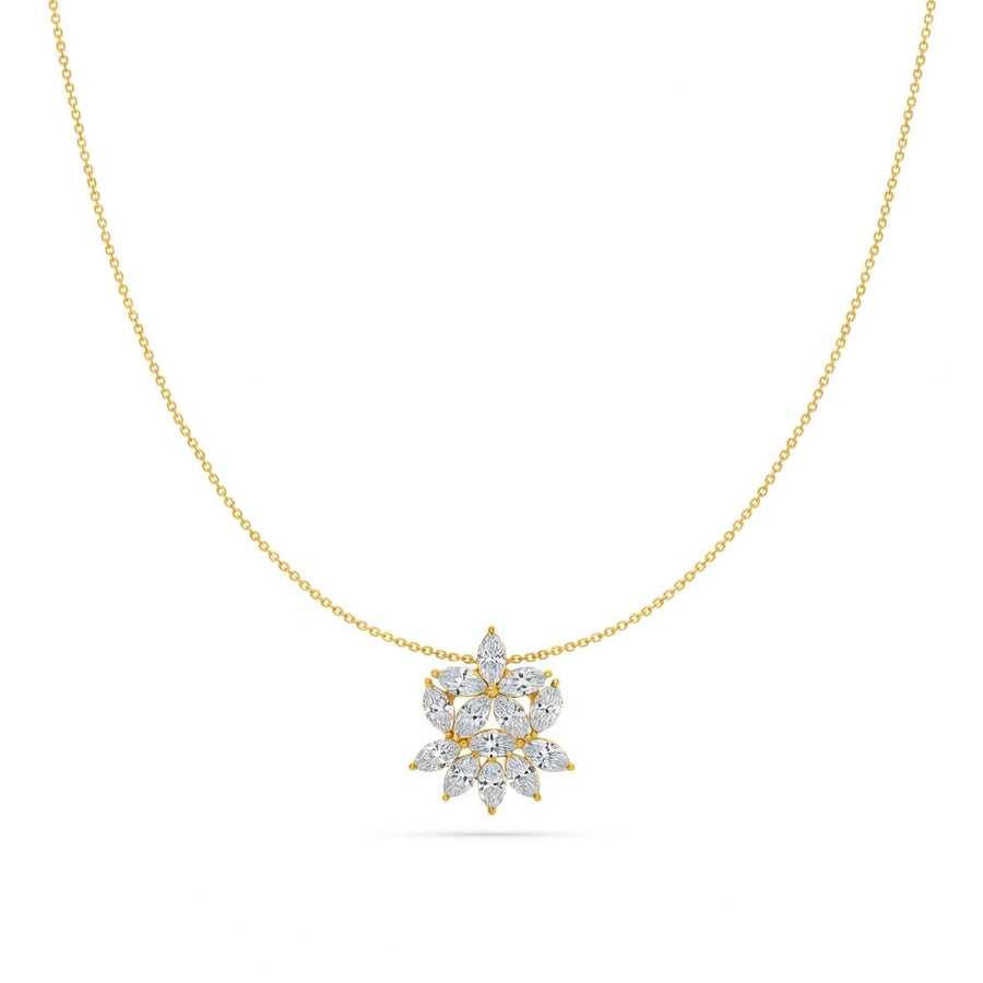 1.75 Ct Marquise Cut Diamond Pendant Necklace VS1 D-F White Gold 14k