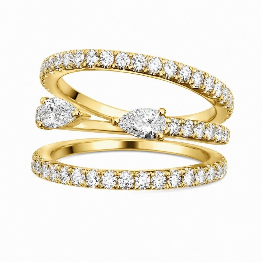 1.50 CT Round Lab-Grown Diamond Statement Ring in 14K White Gold (D–F / VS1–VS2)