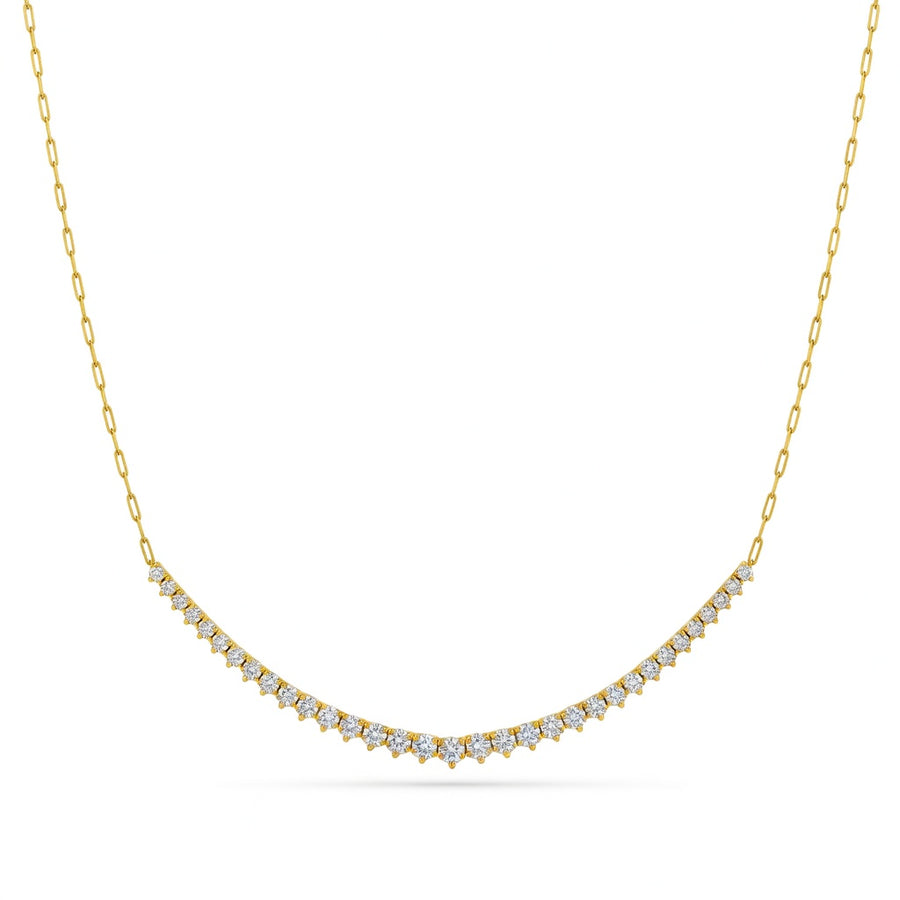 2.25 Ct Round Cut Diamond Chain Necklace VS1 D-F White Gold 14k