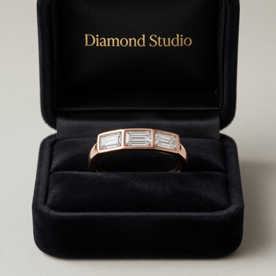 1.00 CT Lab-Grown Diamond Wedding Band Ring in 14K White Gold (D–F / VS1–VS2)