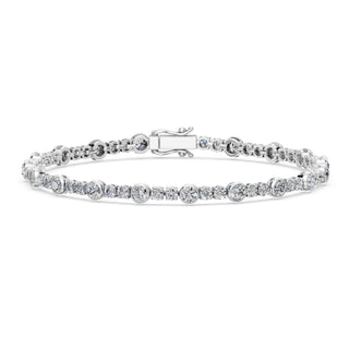 5.02 Carat Round Cut Diamond Tennis Bracelet VS1 D F White Gold 14k