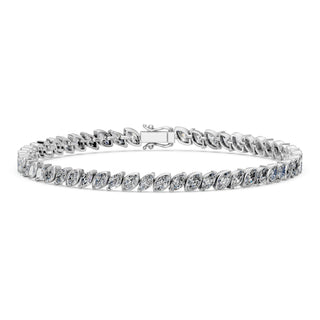 5.2 Carat Marquise Cut Diamond Tennis Bracelet VS1 D F White Gold 14k