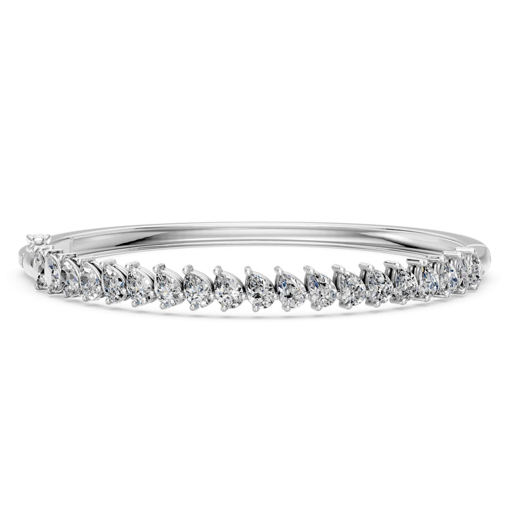 4.66 Carat Round Cut Diamond Bangle Bracelet VS1 D F White Gold 14k — product image
