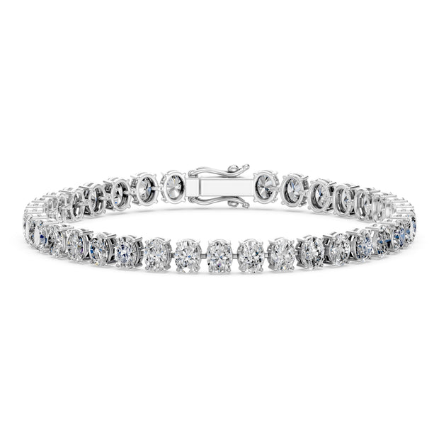 13.13 Carat Pear Cut Diamond Tennis Bracelet VS1 D F White Gold 14k