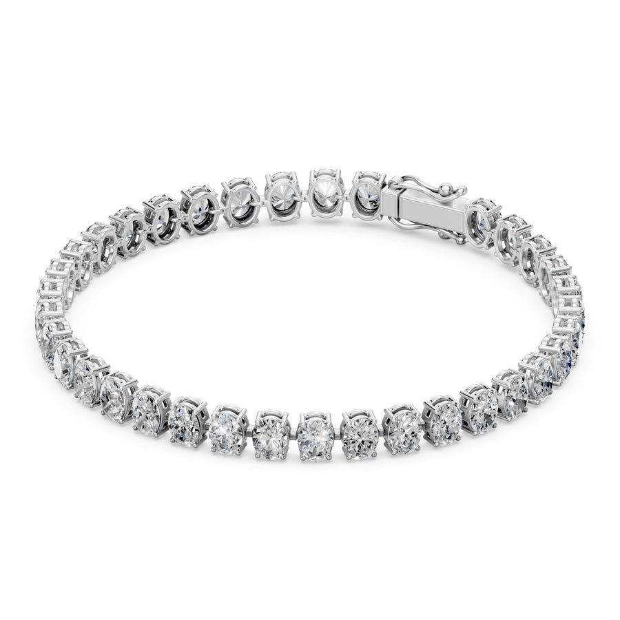 13.13 Carat Pear Cut Diamond Tennis Bracelet VS1 D F White Gold 14k