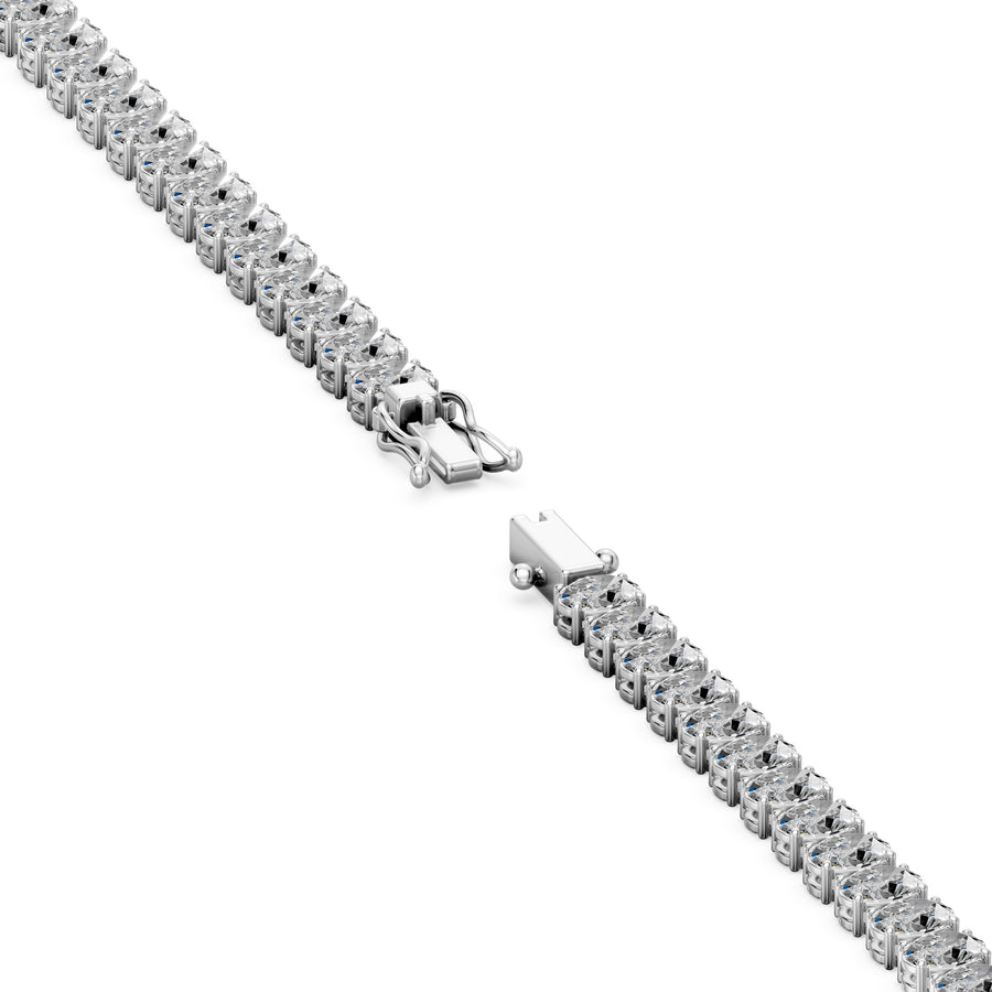 13.13 Carat Pear Cut Diamond Tennis Bracelet VS1 D F White Gold 14k