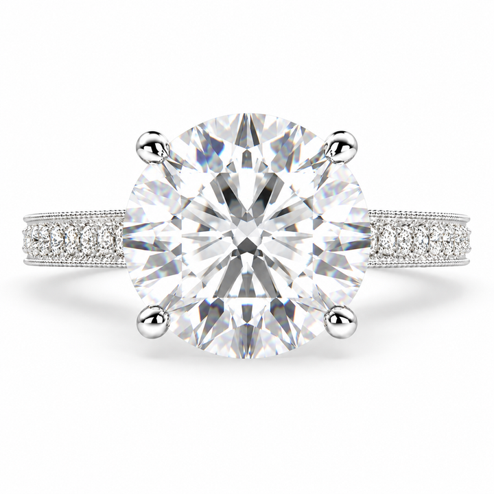 Martina 5.75 Carat Round Cut Pave Engagement Ring