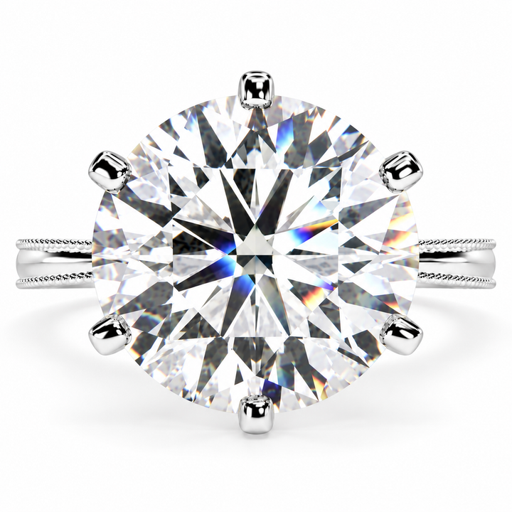 Camilla 7 Carat Round Cut Solitaire Engagement Ring