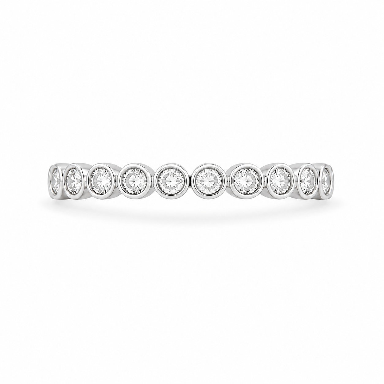 2.50 CT Round Lab-Grown Diamond 2PCS Art Deco Bridal Set in 14K White Gold – Matching Wedding Band Engagement Ring Design