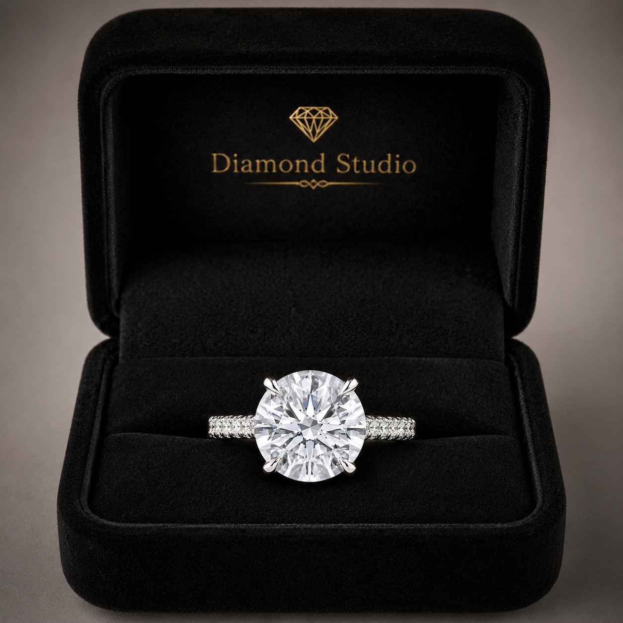 2.00 CT Round Lab-Grown Diamond Hidden Halo Engagement Ring in 14K White Gold – IGI Certified Solitaire Design