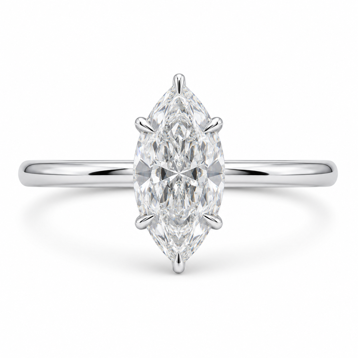 2.00 CT Marquise Cut Lab-Grown Diamond Hidden Halo Engagement Ring in 14K Yellow Gold – Solitaire Bridal Design