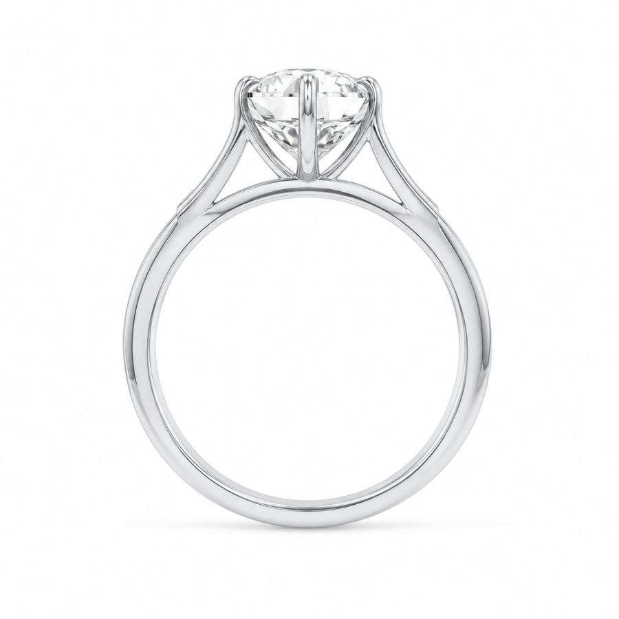 4.50 CT Asscher Cut Lab-Grown Diamond Engagement Ring in 14K White Gold – IGI Certified Vintage Triple Prong Statement Ring with Side Diamonds