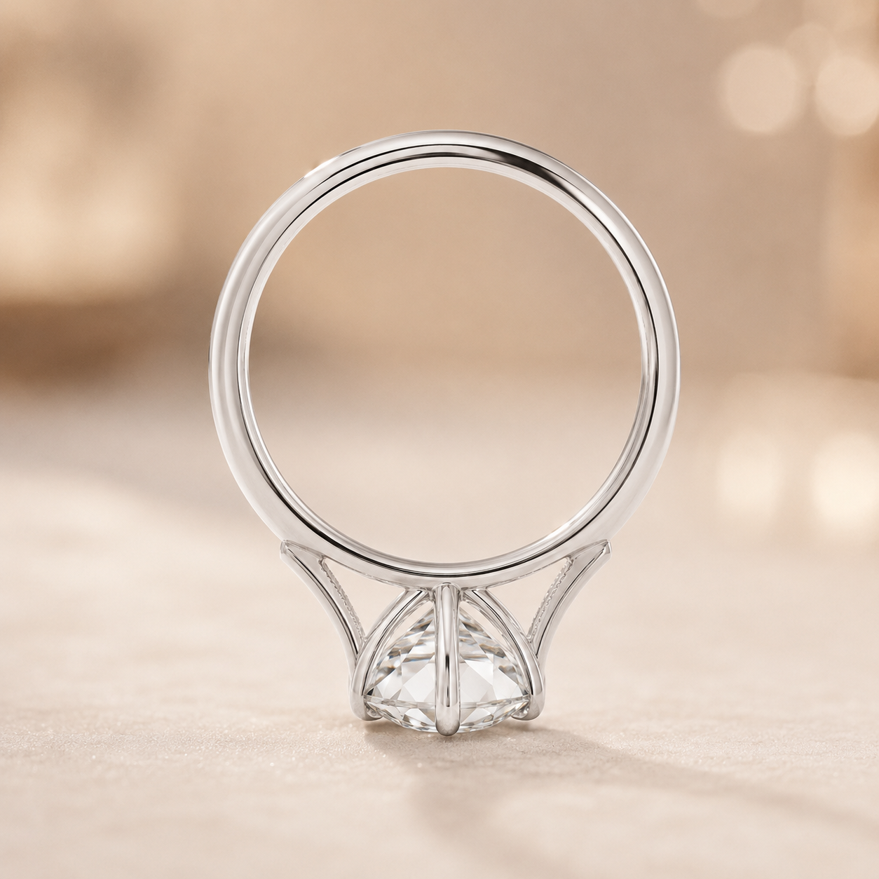4.50 CT Asscher Cut Lab-Grown Diamond Engagement Ring in 14K White Gold – IGI Certified Vintage Triple Prong Statement Ring with Side Diamonds