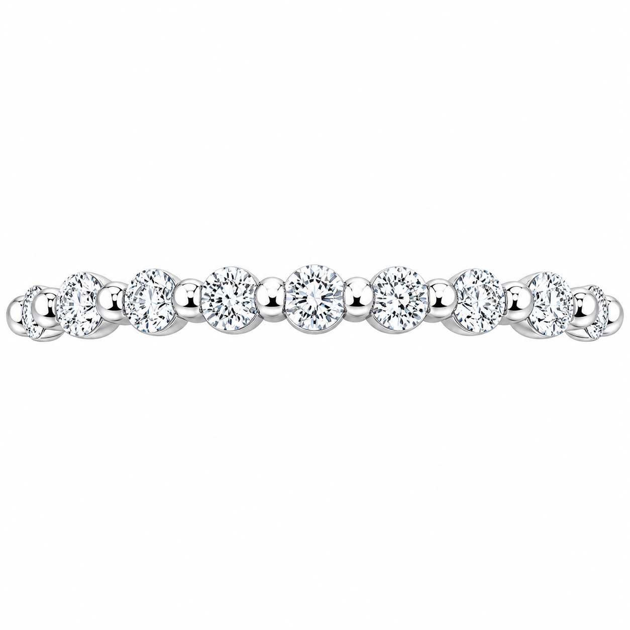 1.85 CT Marseille Round Lab-Grown Diamond 2PCS Bridal Set in 14K White Gold – Floating Shared Prong Wedding Ring Design