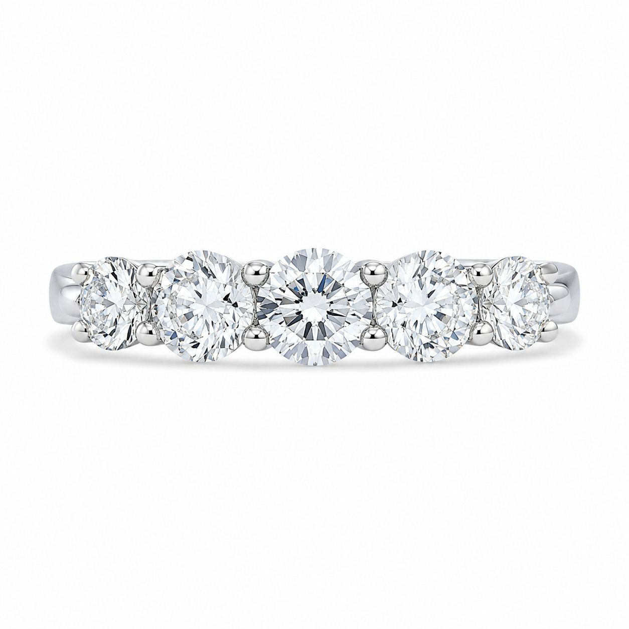 2.00 CT Round Cut Lab-Grown Diamond 3PCS Bridal Set in 14K White Gold – Brilliant Cut Trio Wedding Ring Design