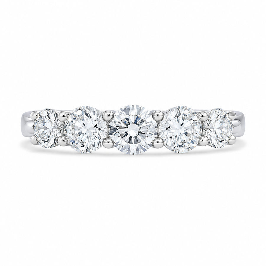2.00 CT Round Cut Lab-Grown Diamond 3PCS Bridal Set in 14K White Gold – Brilliant Cut Trio Wedding Ring Design