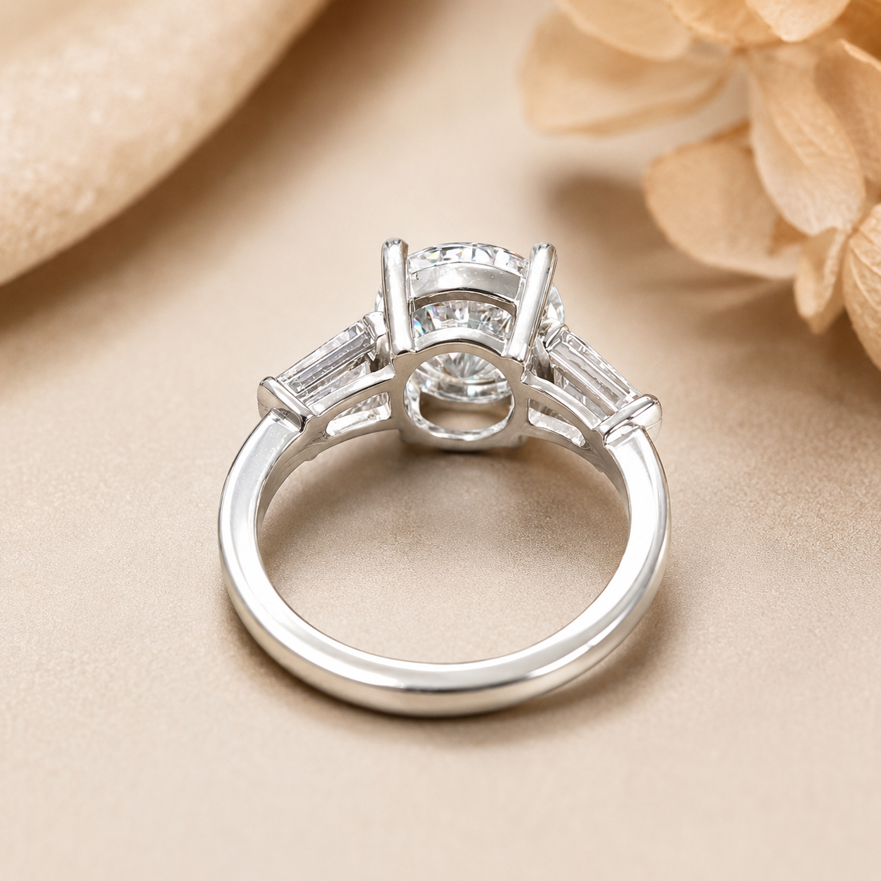 2.00 CT Round Cut Lab-Grown Diamond 3PCS Bridal Set in 14K White Gold – Brilliant Cut Trio Wedding Ring Design