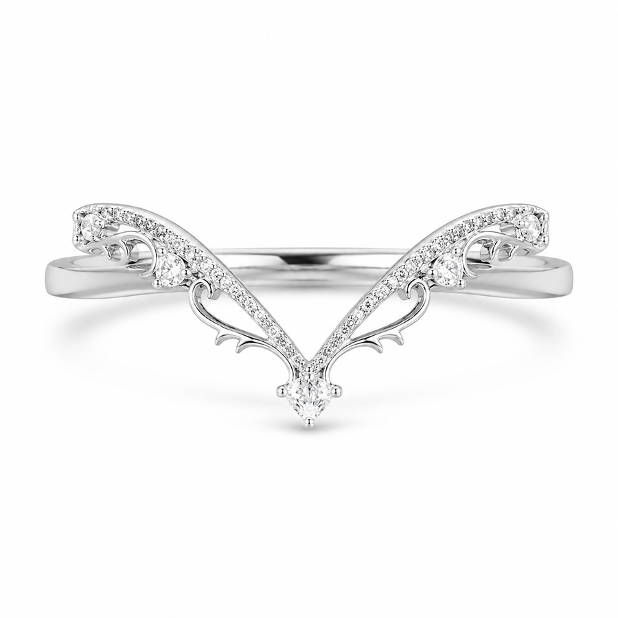 3.00 CT Vintage Marquise Lab-Grown Diamond 2PCS Bridal Set in 14K White Gold – Filigree Vine Wedding Ring Design