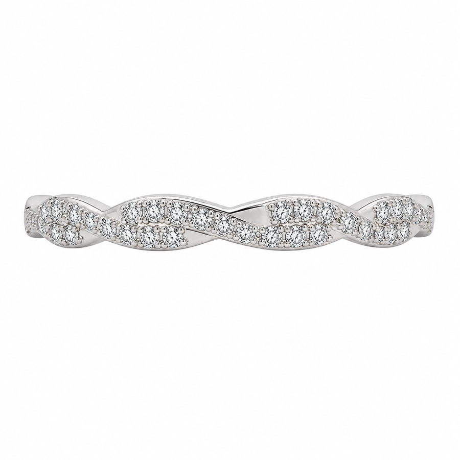 4.00 CT Radiant Cut Lab-Grown Diamond 2PCS Bridal Set in 14K White Gold – Crushed Ice Wedding Ring Design