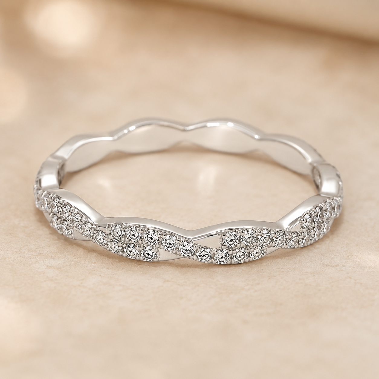 4.00 CT Radiant Cut Lab-Grown Diamond 2PCS Bridal Set in 14K White Gold – Crushed Ice Wedding Ring Design