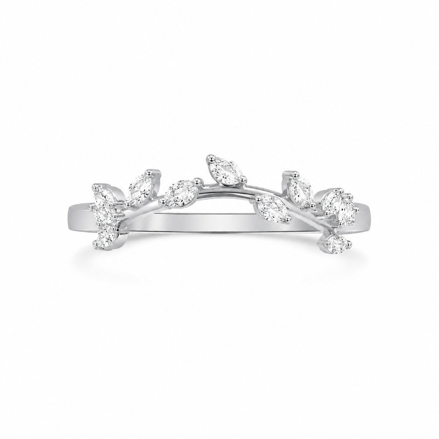 3.00 CT Portuguese Cut Lab-Grown Diamond 2PCS Bridal Set in 14K White Gold – Matching Wedding Band Anniversary Design