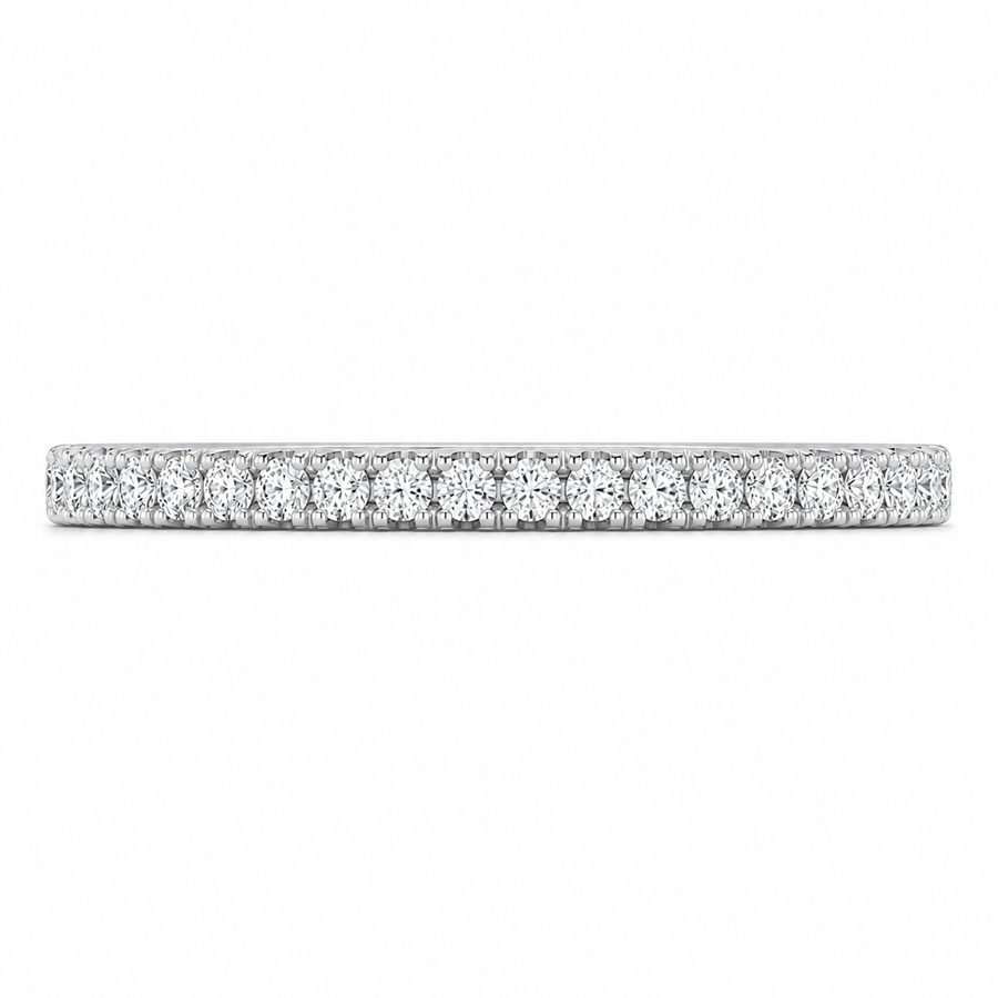 2.00 CT Oval Lab-Grown Diamond Halo 2PCS Bridal Set in 14K White Gold – Eternity Wedding Band Design