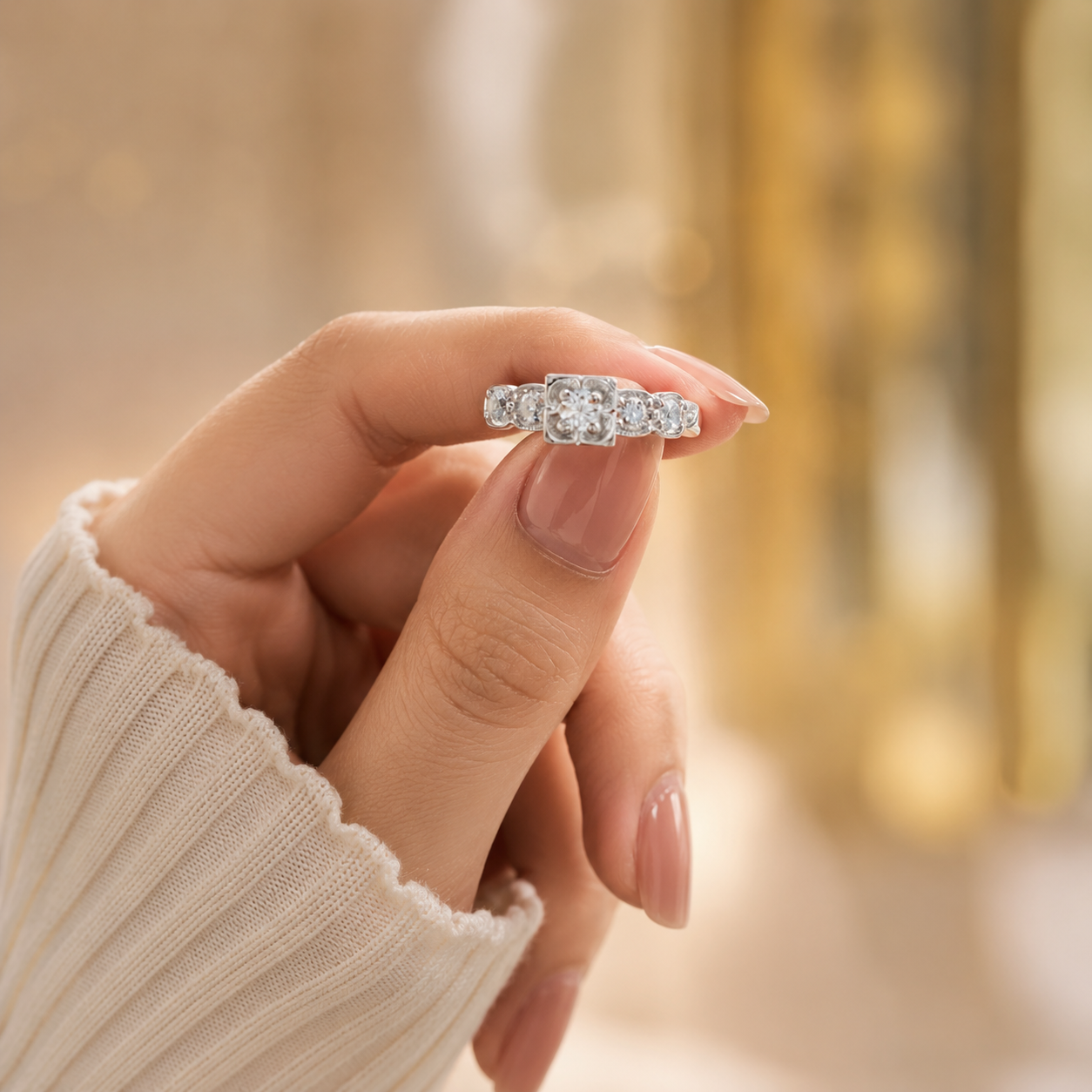 2.00 CT Lab-Grown Diamond 2PCS Bridal Set in 14K White Gold – Gorgeous Engagement & Wedding Ring Design
