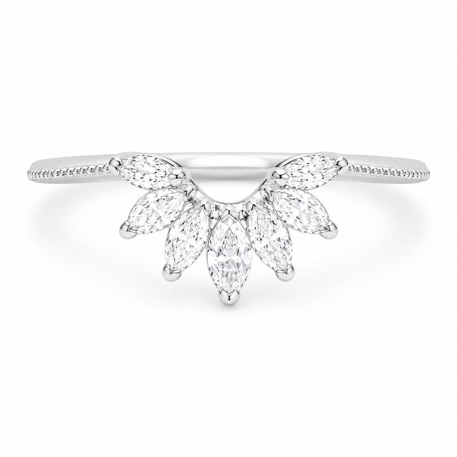 3.00 CT Oval Lab-Grown Diamond 2PCS Bridal Set in 14K White Gold – Vintage Cluster Wedding Ring Design