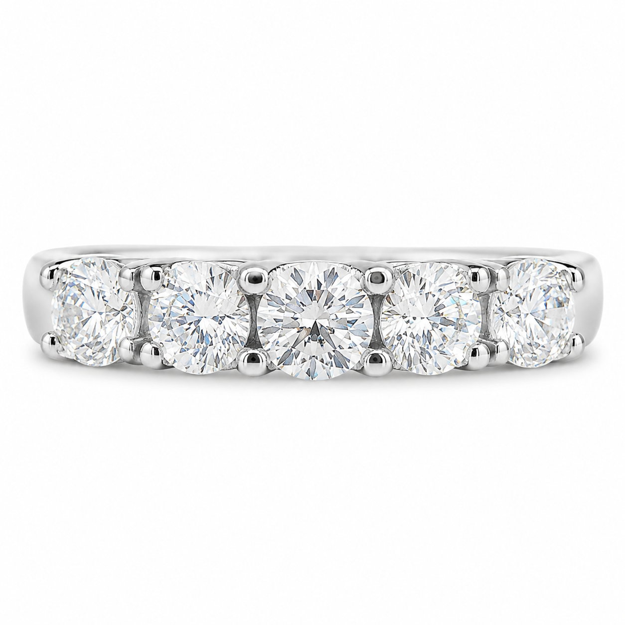 1.00 CT Round Lab-Grown Diamond 2PCS Bridal Set in 14K White Gold – Antique Matching Wedding Band Design