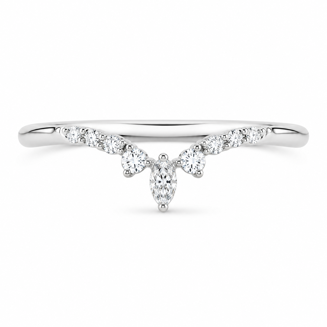 3.00 CT Pear Lab-Grown Diamond 2PCS Bridal Set in 14K White Gold – Minimalist Engagement Ring & Matching Wedding Band