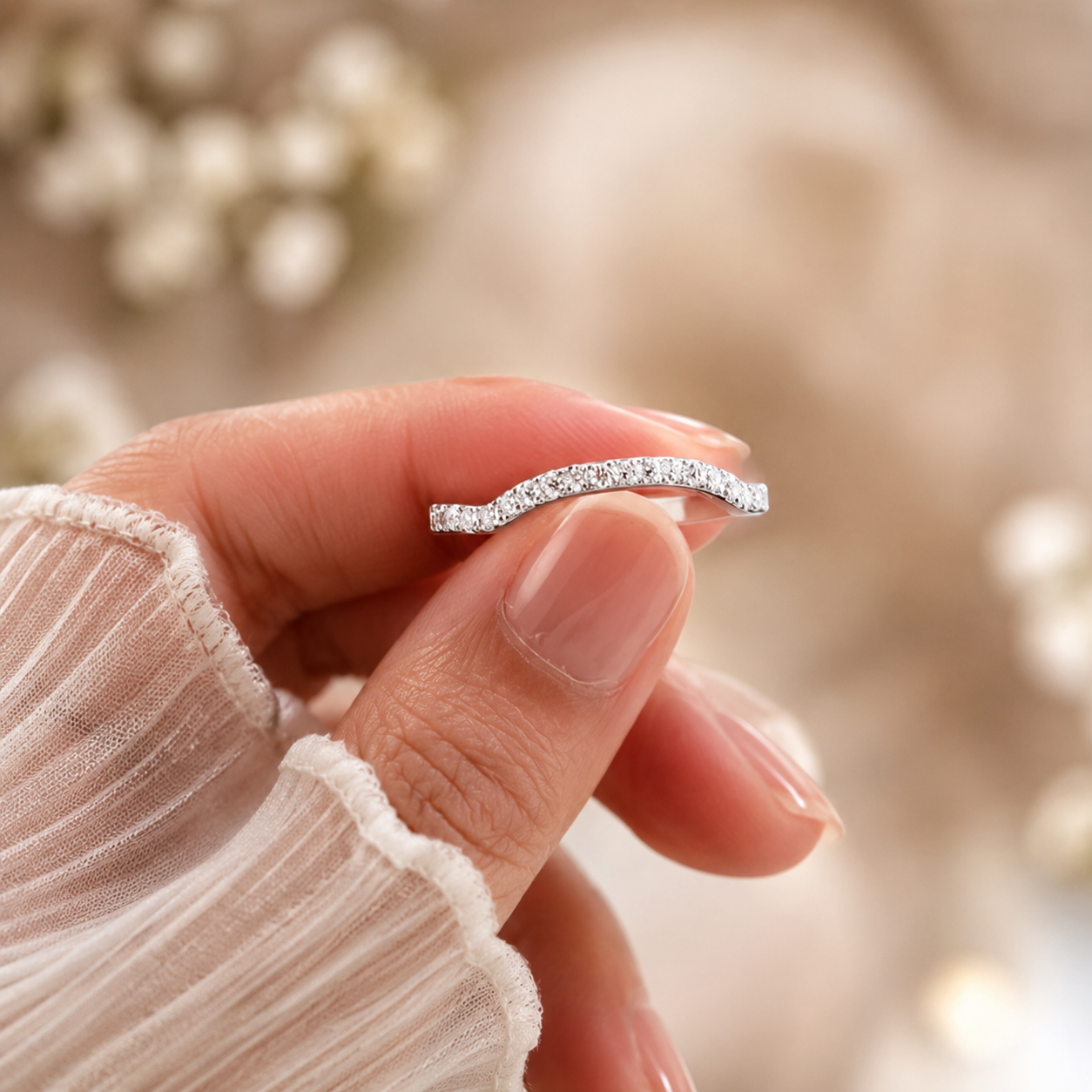 1.70 CT Heart Lab-Grown Diamond Halo 2PCS Bridal Set in 14K White Gold – Romantic Wedding Ring Design