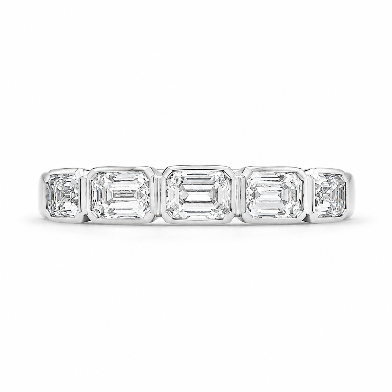 1.10 CT Lab-Grown Diamond Stackable Fashion Ring in 14K White Gold (Dâ€“F / VS1â€“VS2) from Diamond Studio