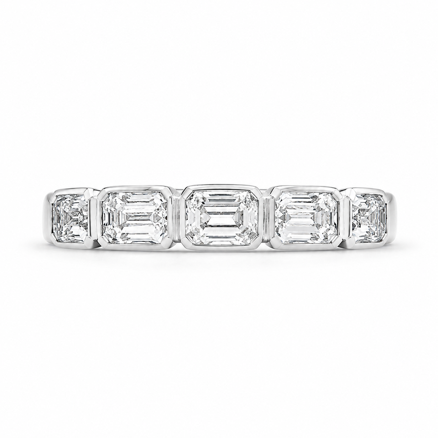 1.10 CT Lab-Grown Diamond Stackable Fashion Ring in 14K White Gold (D–F / VS1–VS2)