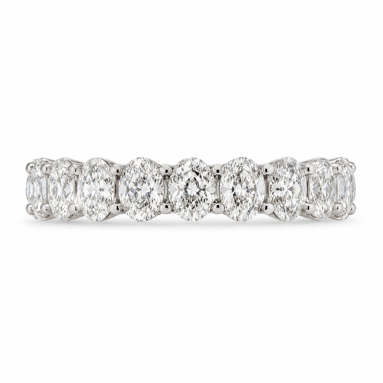 4.12 CT Lab-Grown Diamond Eternity Ring in 14K White Gold (Dâ€“F / VS1â€“VS2) from Diamond Studio