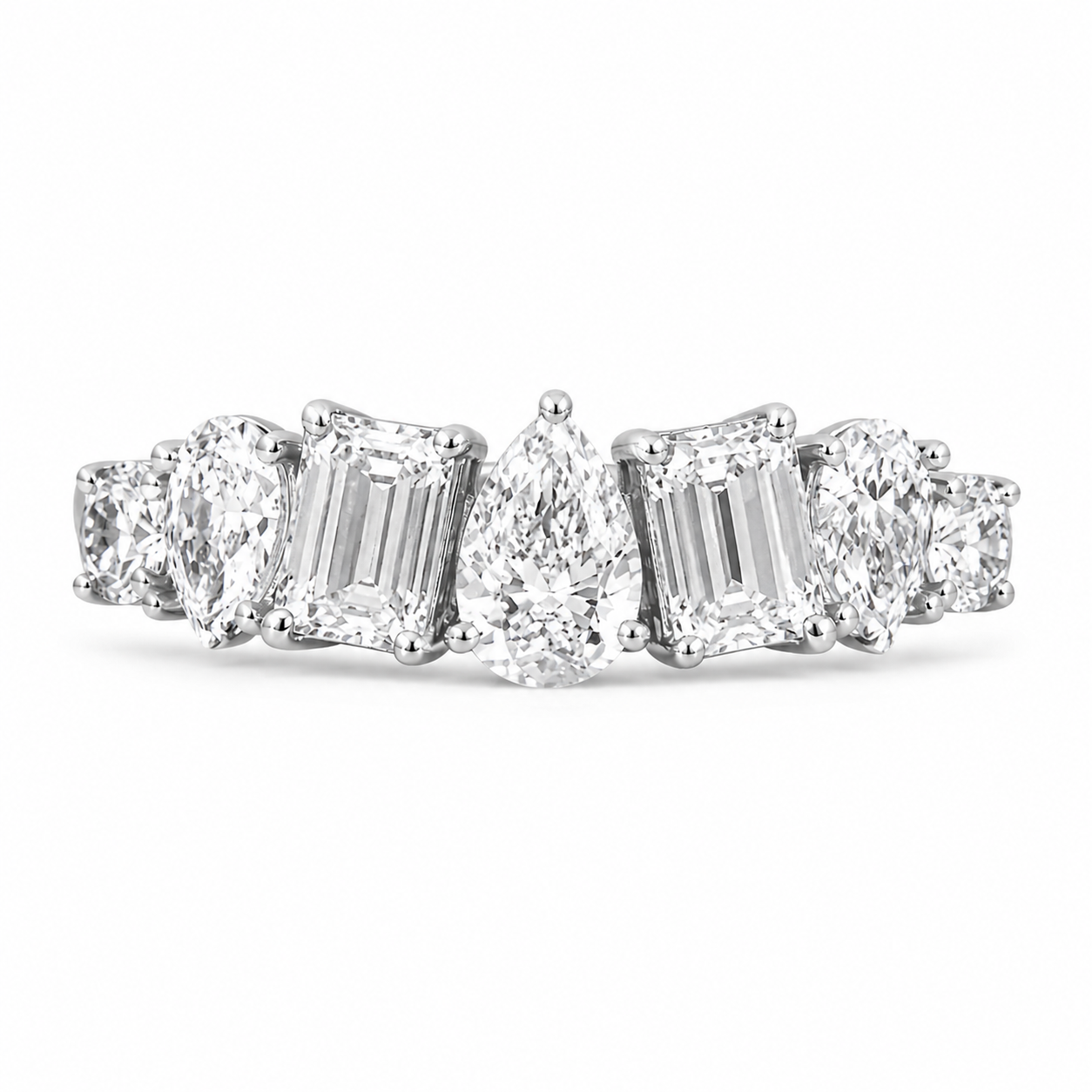 2.50 CT Lab-Grown Diamond Band Ring in 14K White Gold (Dâ€“F / VS1â€“VS2) from Diamond Studio